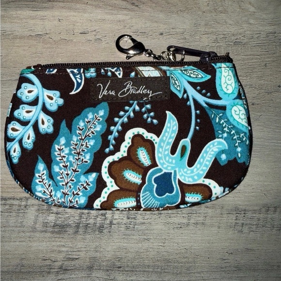 Vera Bradley Clip Zip ID Java Blue - Picture 2 of 3